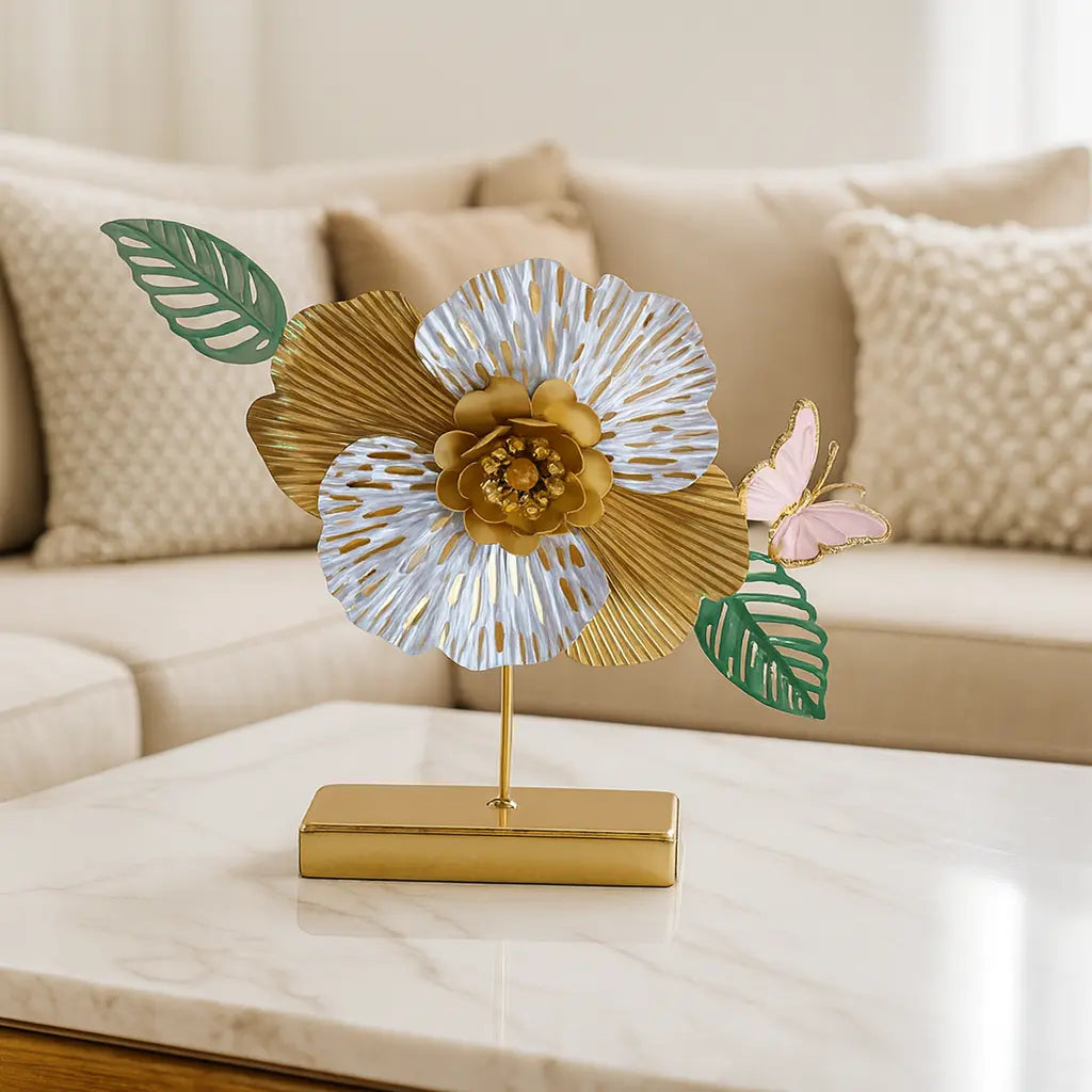 Golden Bloom Butterfly Table Decor Sparkles