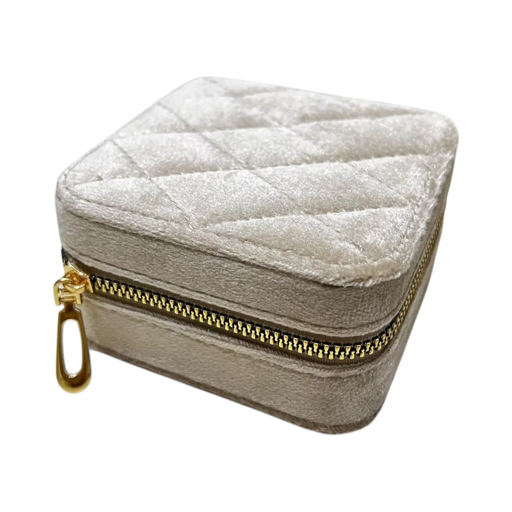 Velvet texture mini portable jewellery box Sparkles