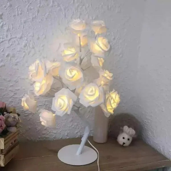 Rose Blossom LED Tree Lamp Sparkles