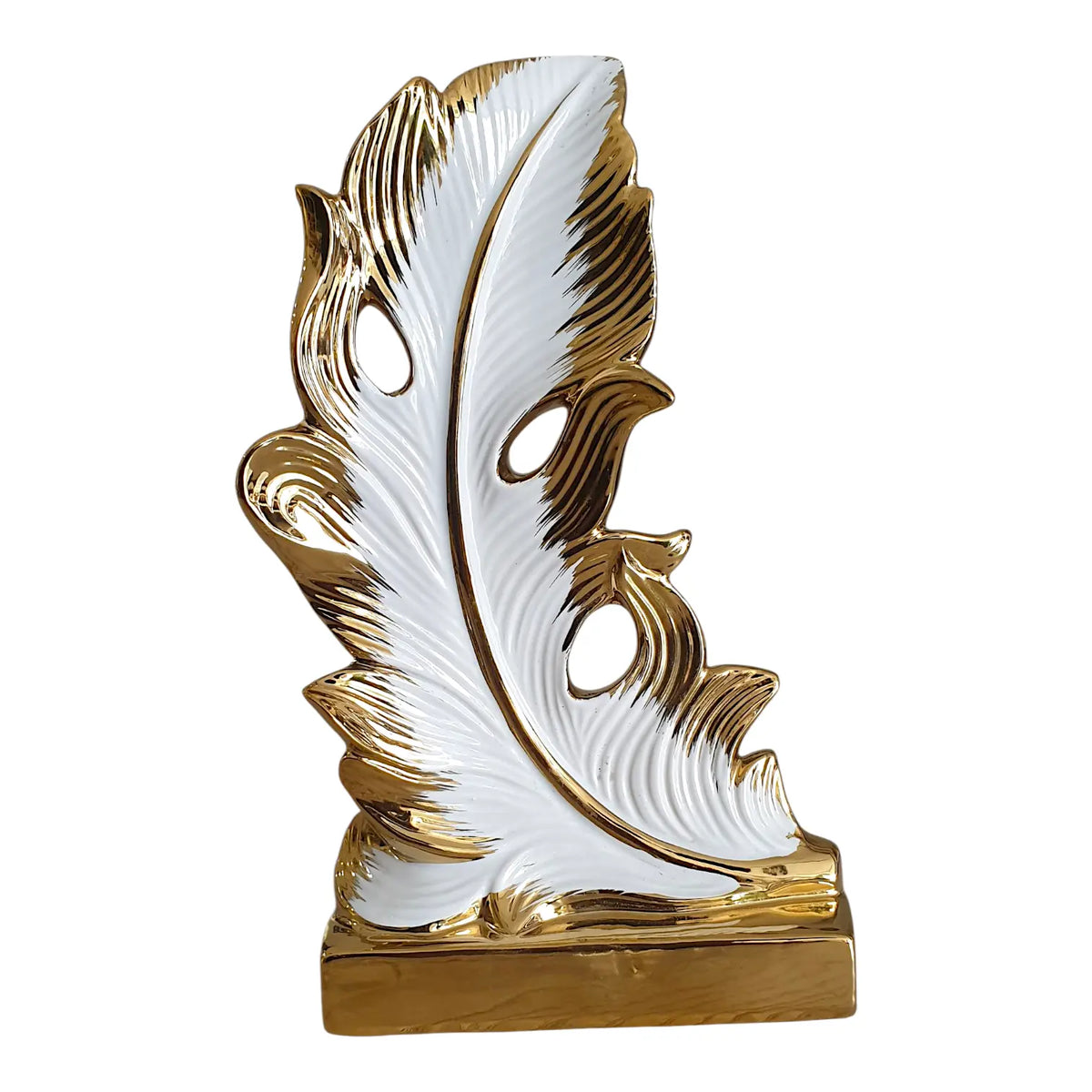 Golden Feather Elegance Decor Set Sparkles