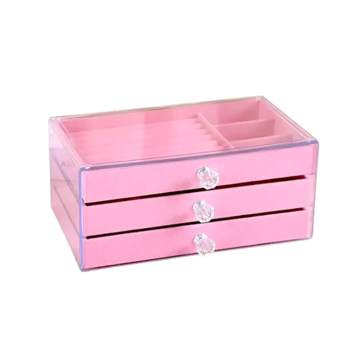 Elegant 3-Drawer Velvet Jewelry Organizer Box Sparkles