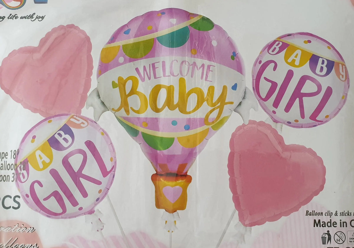 Foil Balloons (Baby Girl) Sparkles