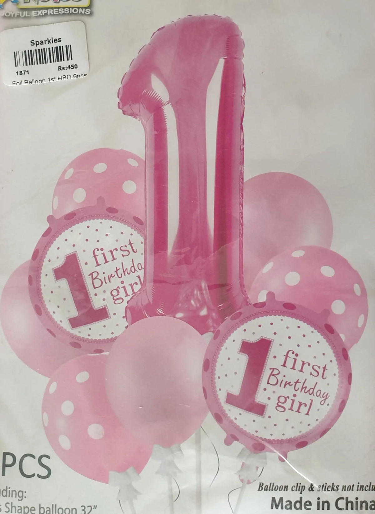 Foil Balloons (Baby Girl) Sparkles