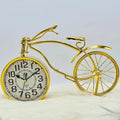 Golden Vintage Bicycle Clock Sparkles