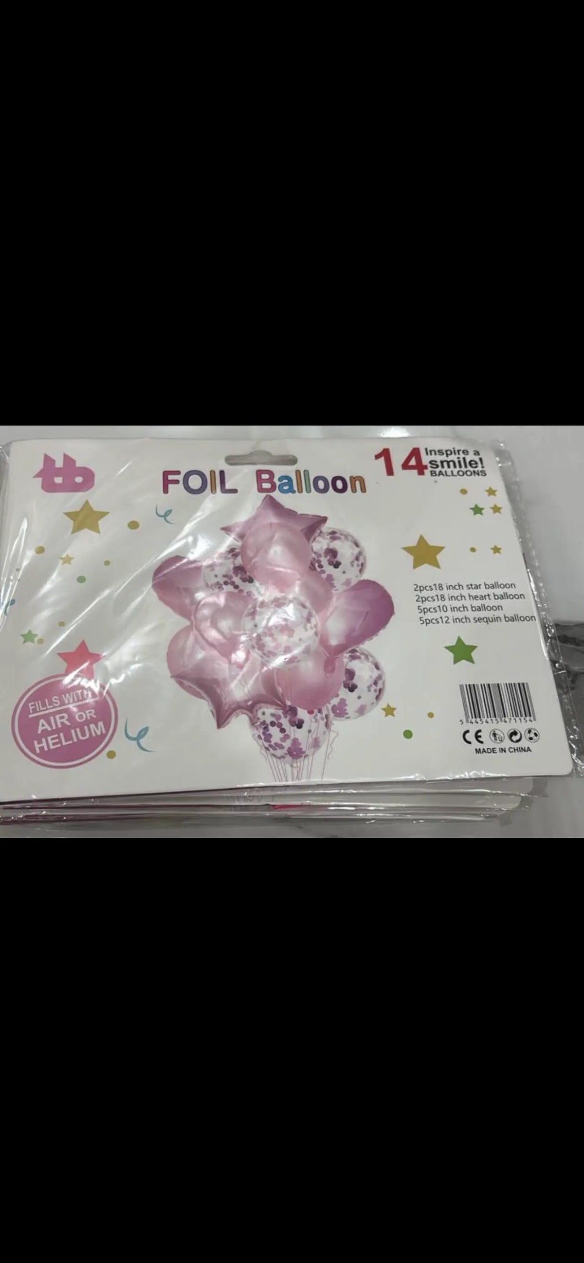Confetti balloons 14 pcs set Sparkles