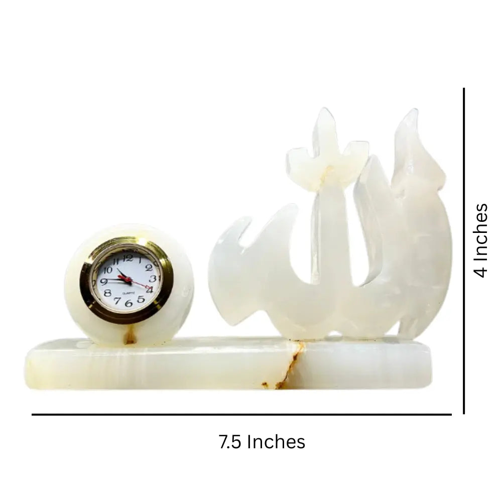 Allah table clock marble Sparkles
