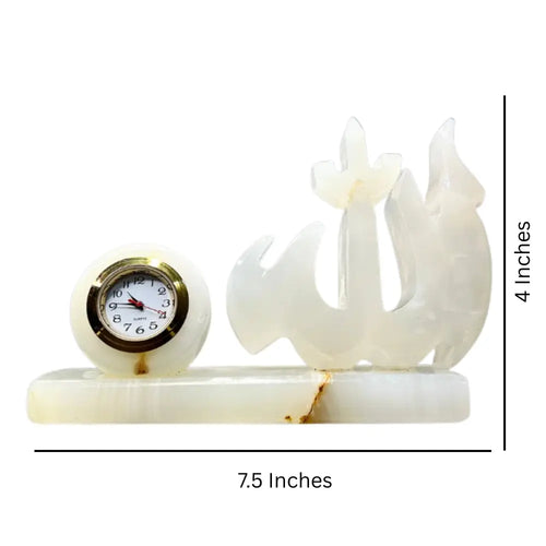 Allah table clock marble Sparkles