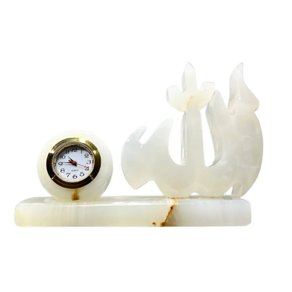 Allah table clock marble Sparkles