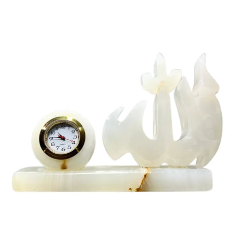 Allah table clock marble Sparkles