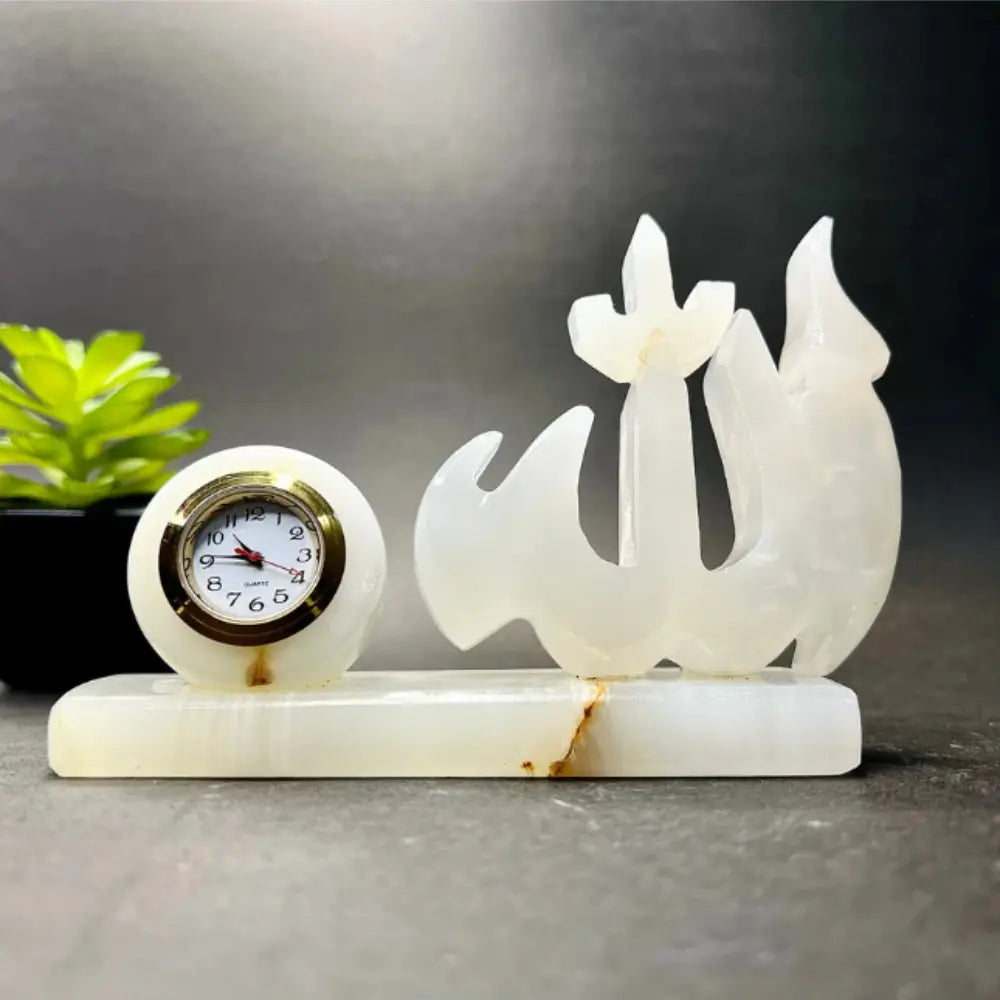 Allah table clock marble Sparkles