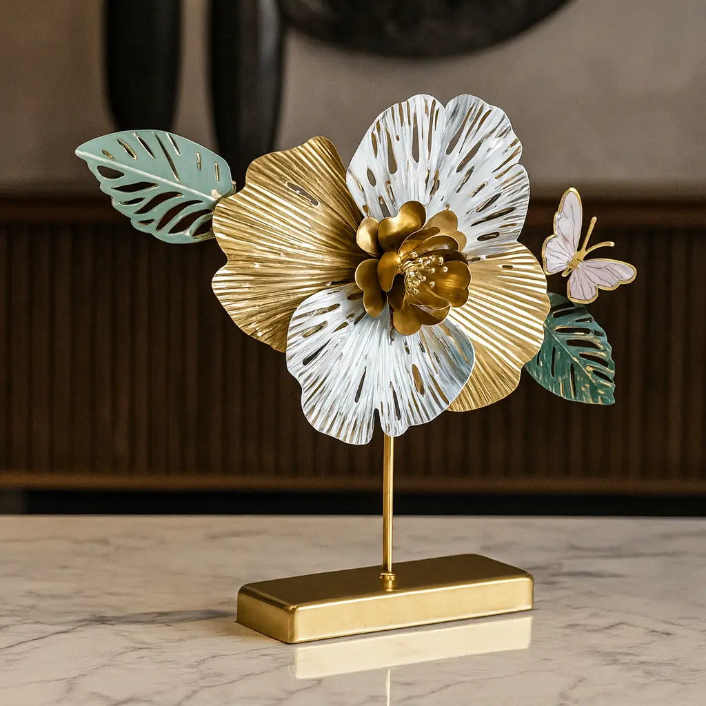 Golden Bloom Butterfly Table Decor Sparkles