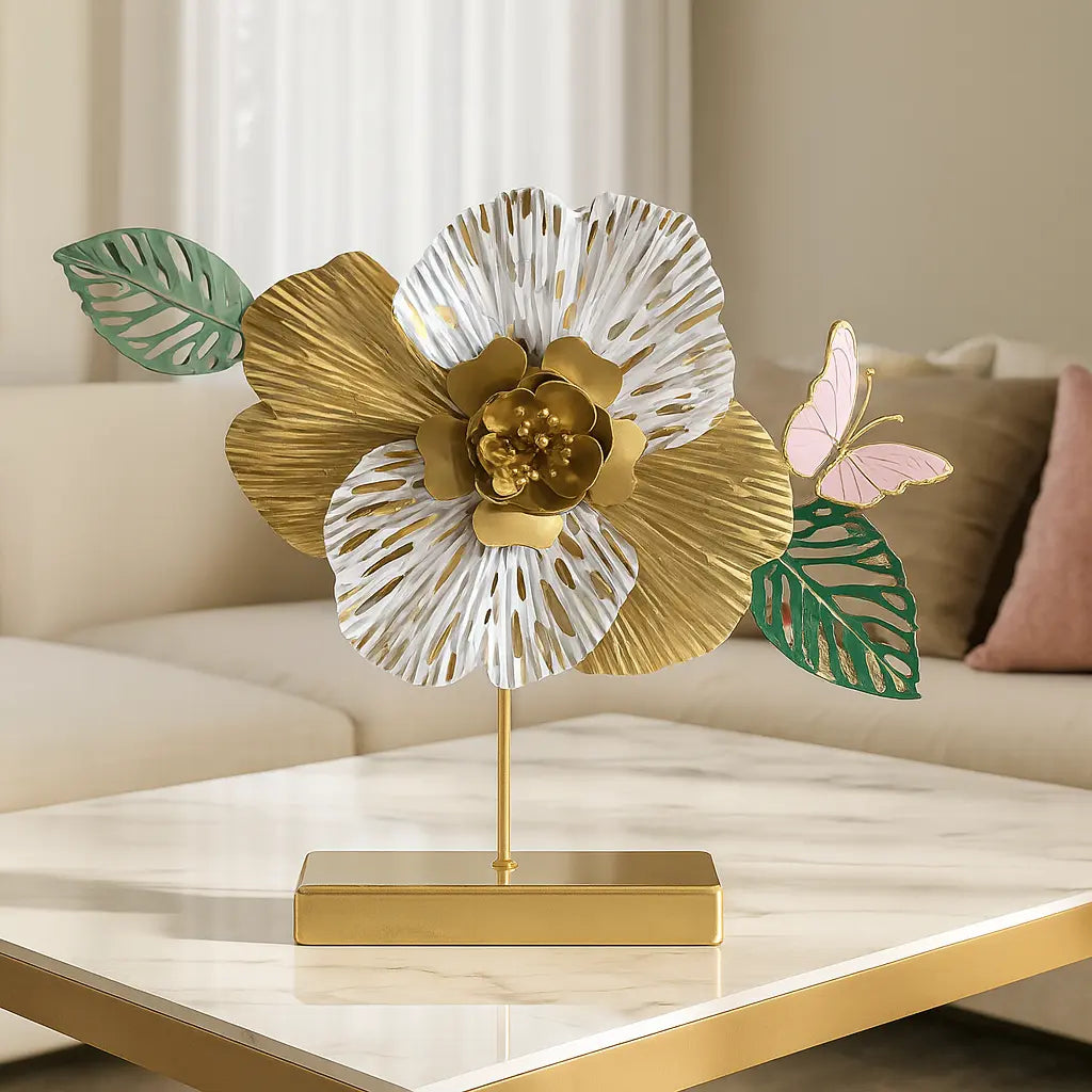 Golden Bloom Butterfly Table Decor Sparkles