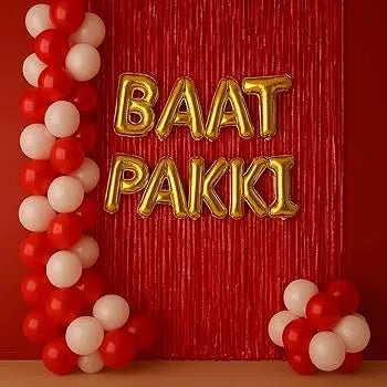 Baat Pakki foil letters balloons Sparkles