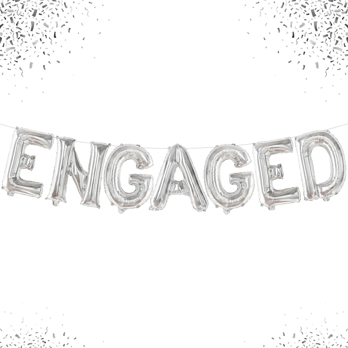 Engaged Foil Letter Balloons Sparkles