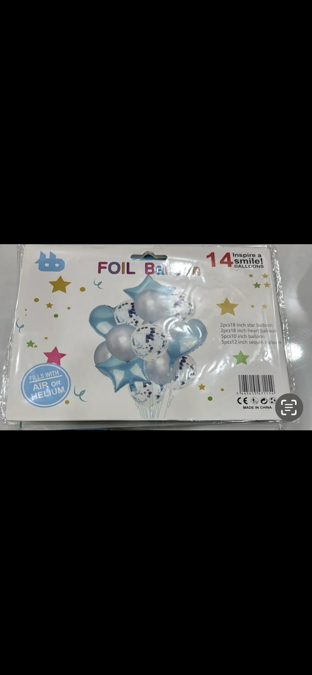 Confetti balloons 14 pcs set Sparkles