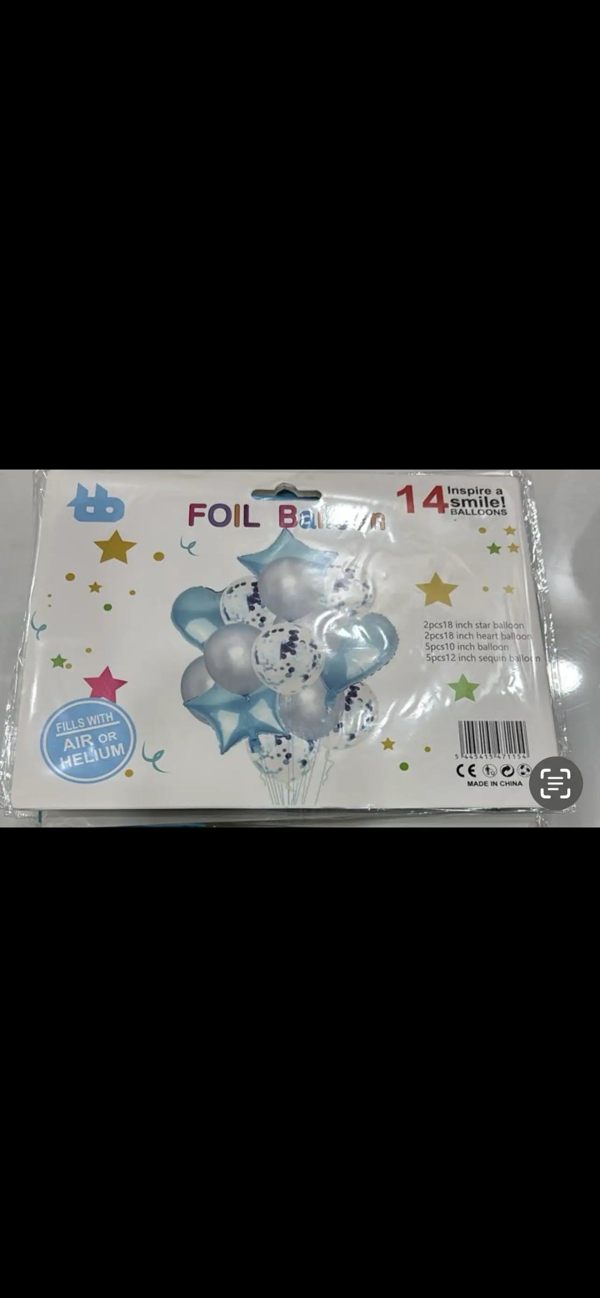 Confetti balloons 14 pcs set Sparkles