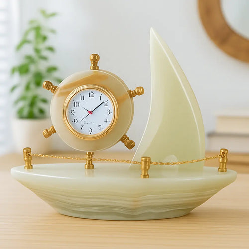 BOAT marble clock Sparkles