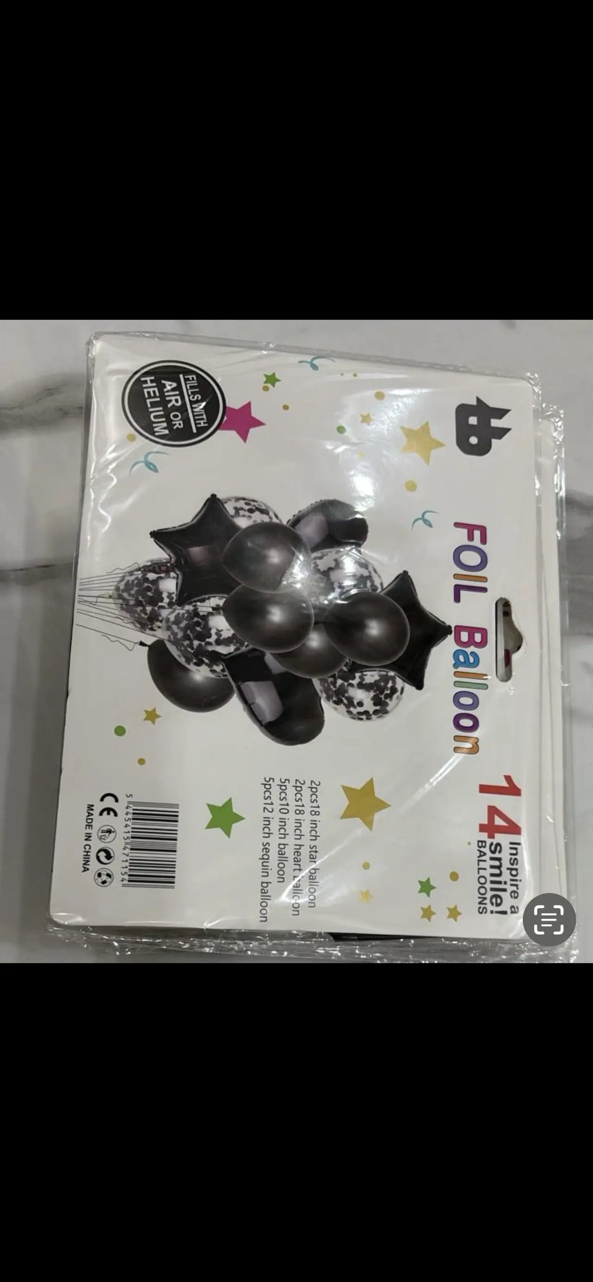 Confetti balloons 14 pcs set Sparkles