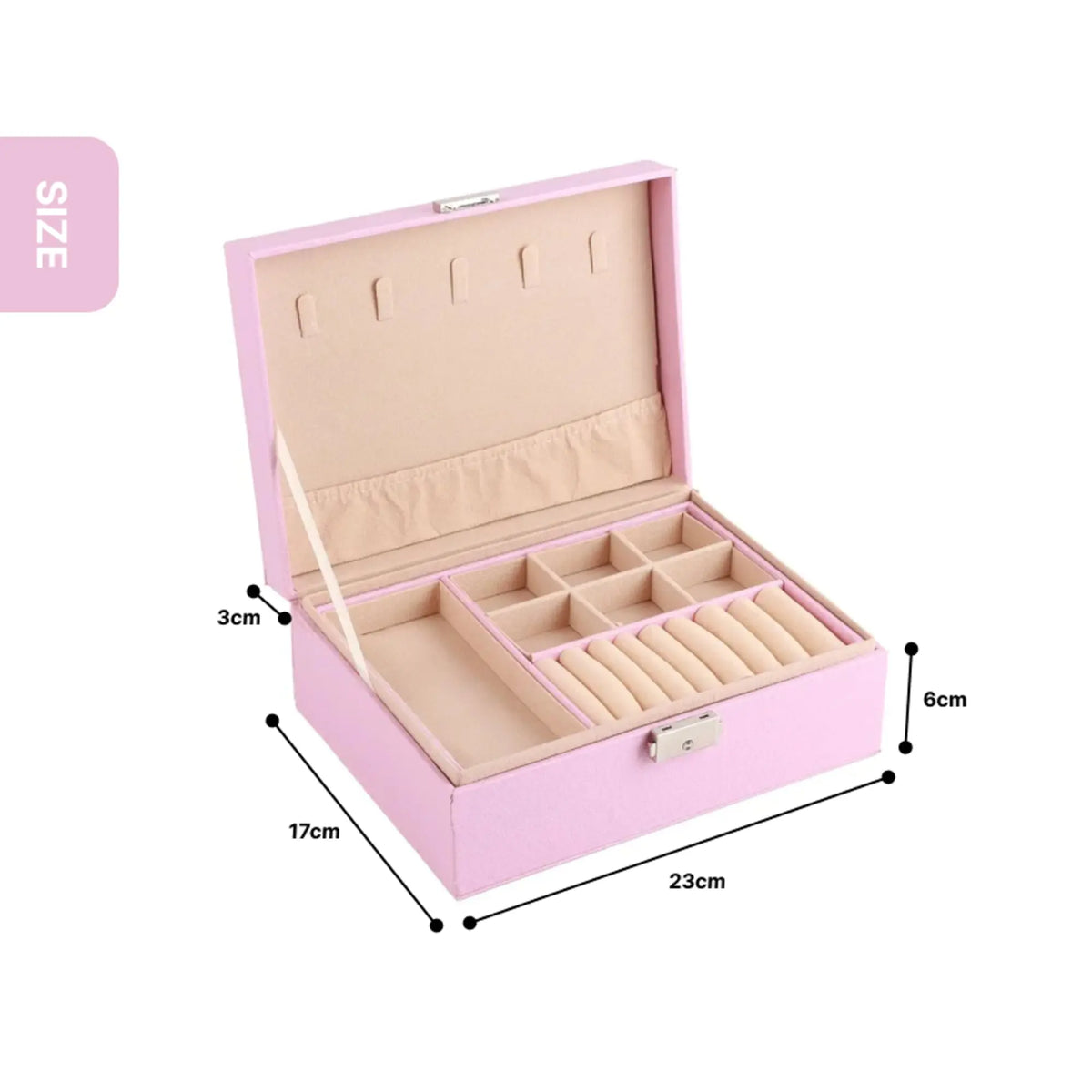 Blush Velvet Jewelry Organizer Box Sparkles
