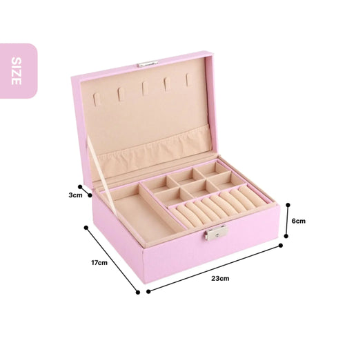 Blush Velvet Jewelry Organizer Box Sparkles