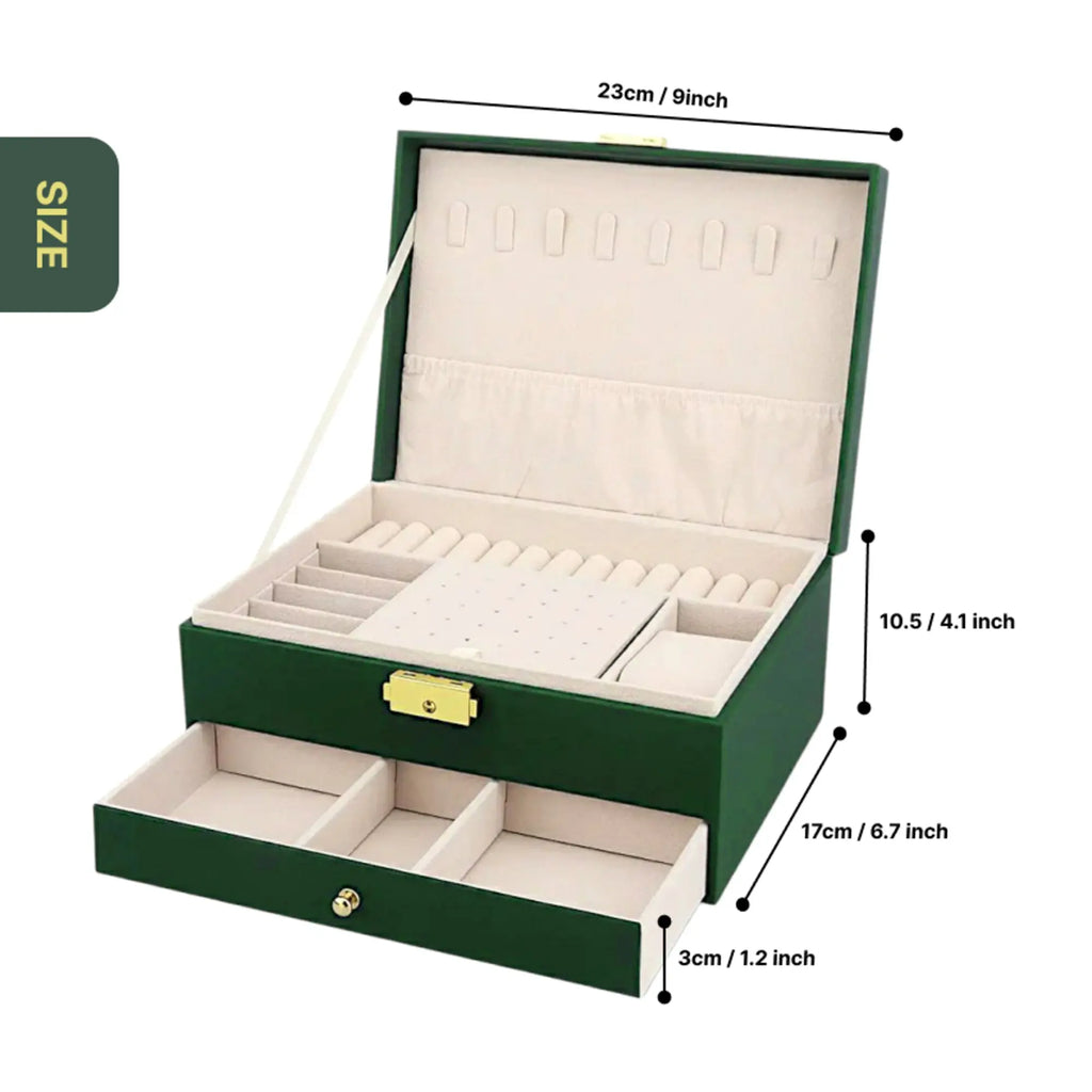 Royale Dual-Layer Jewelry Organizer Box Sparkles