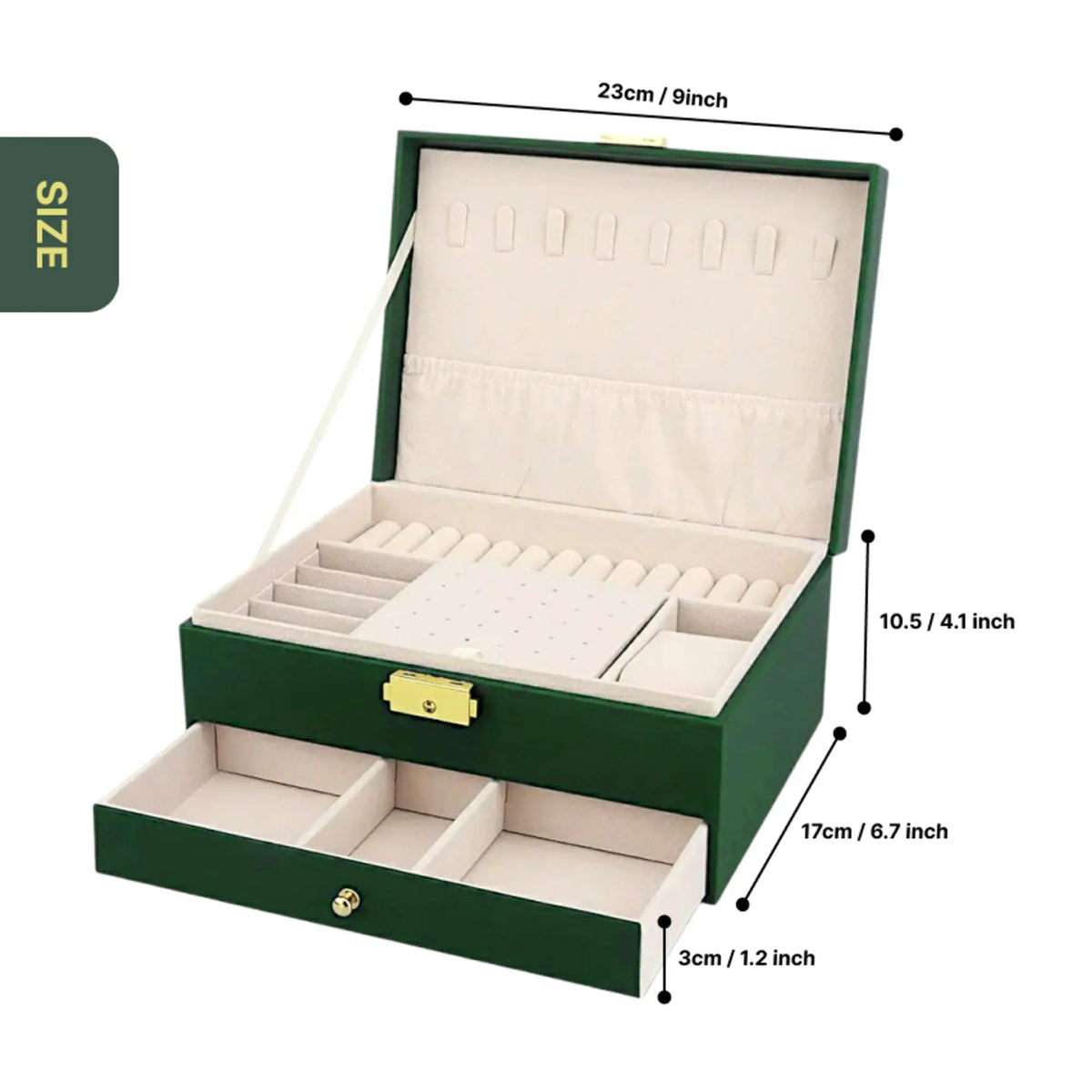 Royale Dual-Layer Jewelry Organizer Box Sparkles