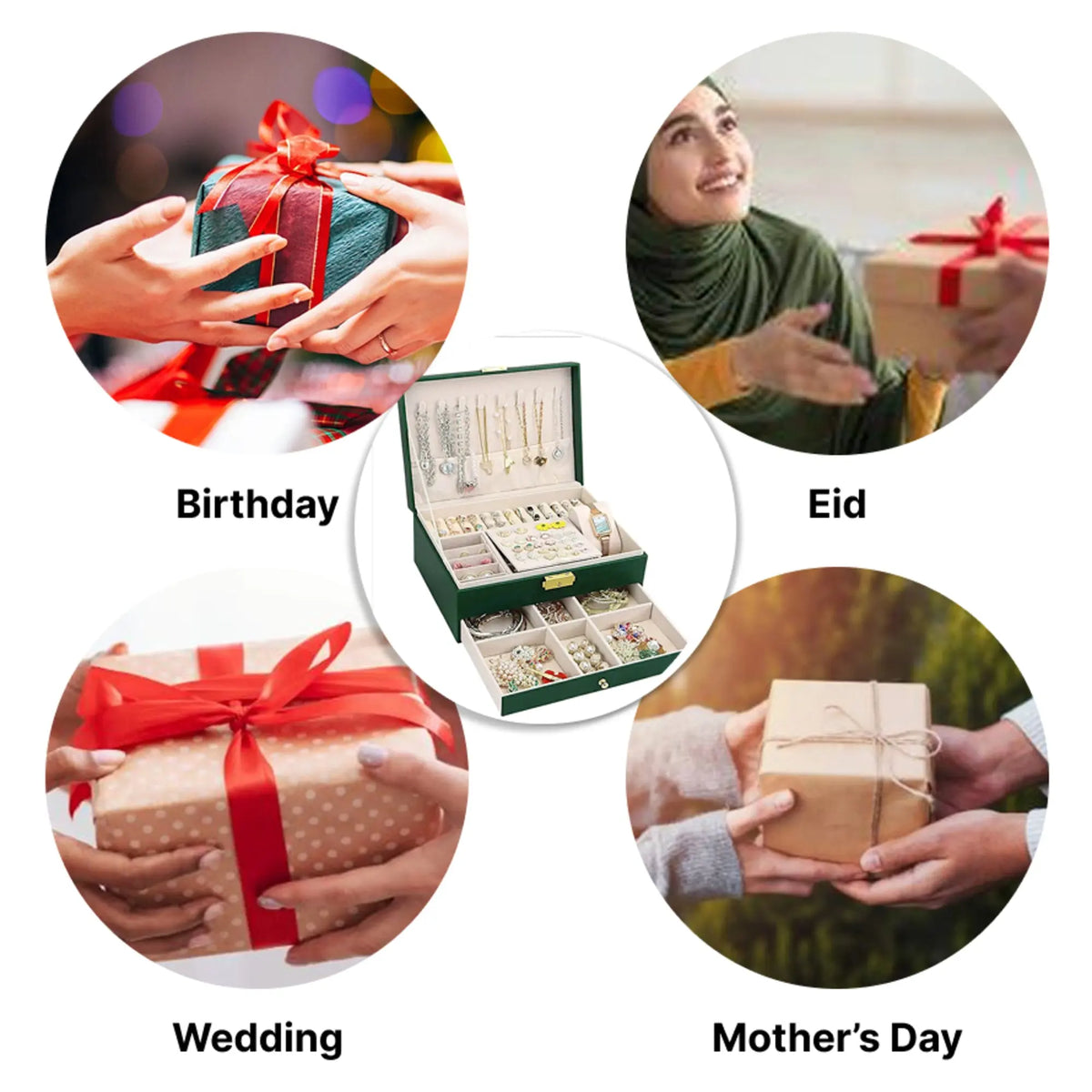 Royale Dual-Layer Jewelry Organizer Box Sparkles