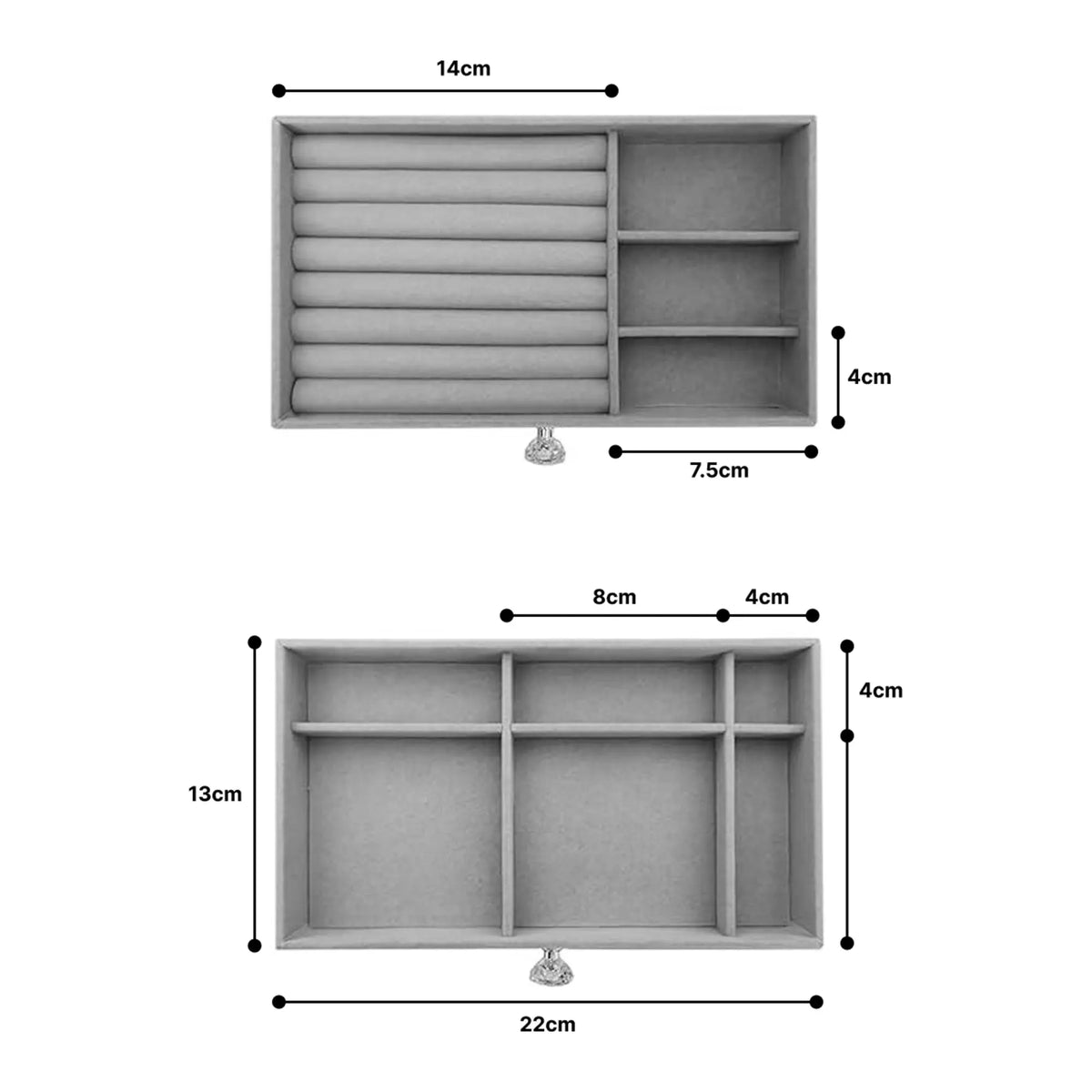 Elegant 3-Drawer Velvet Jewelry Organizer Box Sparkles