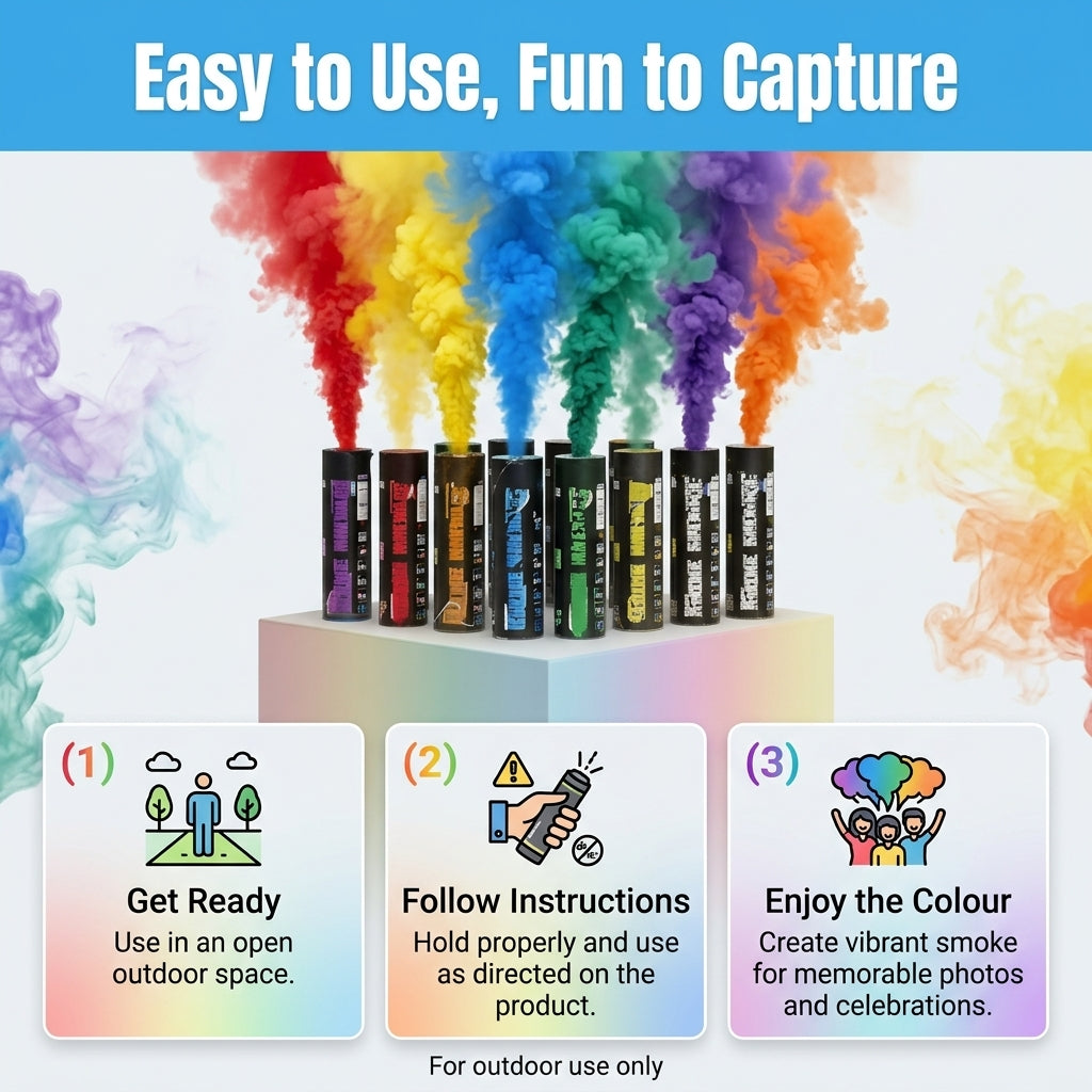 How to use colour smoke bombs – easy steps for safe outdoor smoke effects and photoshoots