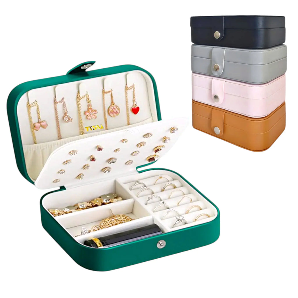 Emerald Luxe Jewelry Organizer Box Sparkles
