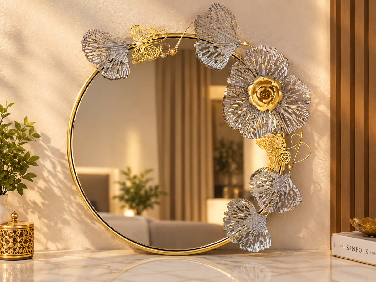 Round Metal Mirror