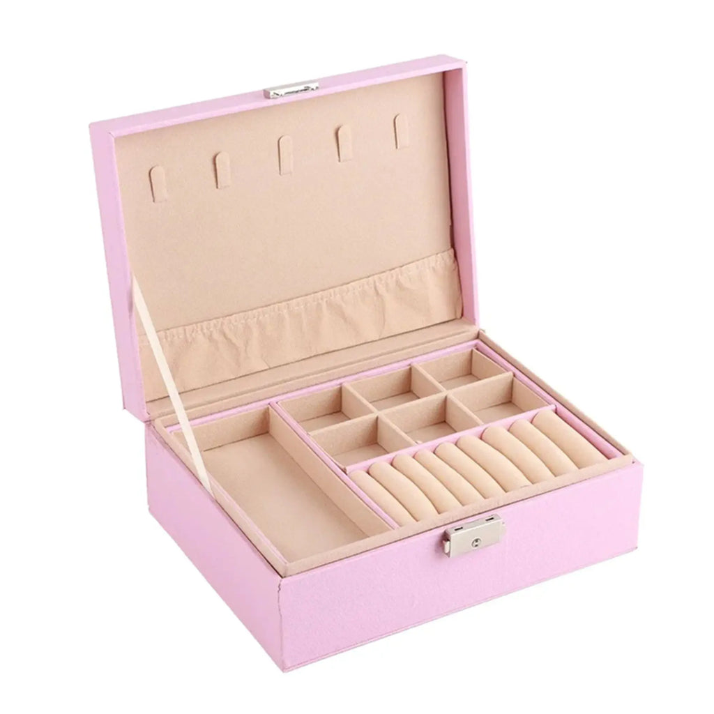 Blush Velvet Jewelry Organizer Box Sparkles