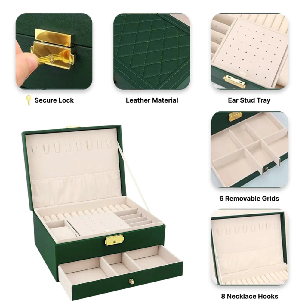 Royale Dual-Layer Jewelry Organizer Box Sparkles