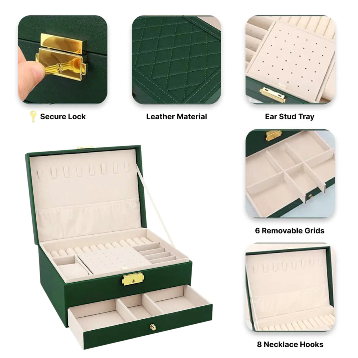 Royale Dual-Layer Jewelry Organizer Box Sparkles