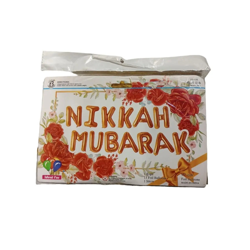 Foil Balloons (Nikkah Mubarak) Sparkles