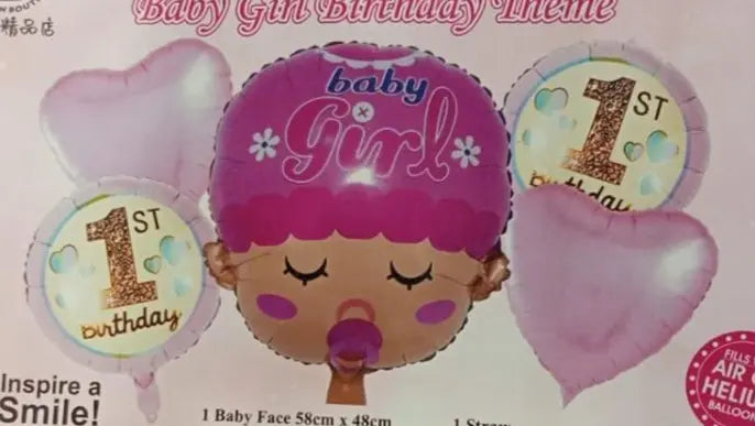 Foil Balloons (Baby Girl) Sparkles