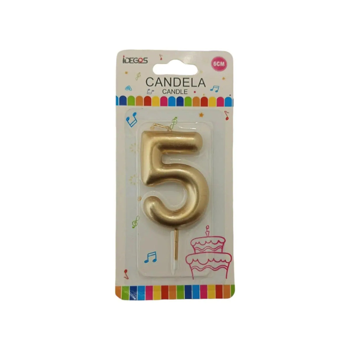 Number Cake Candles (0-9) Sparkles