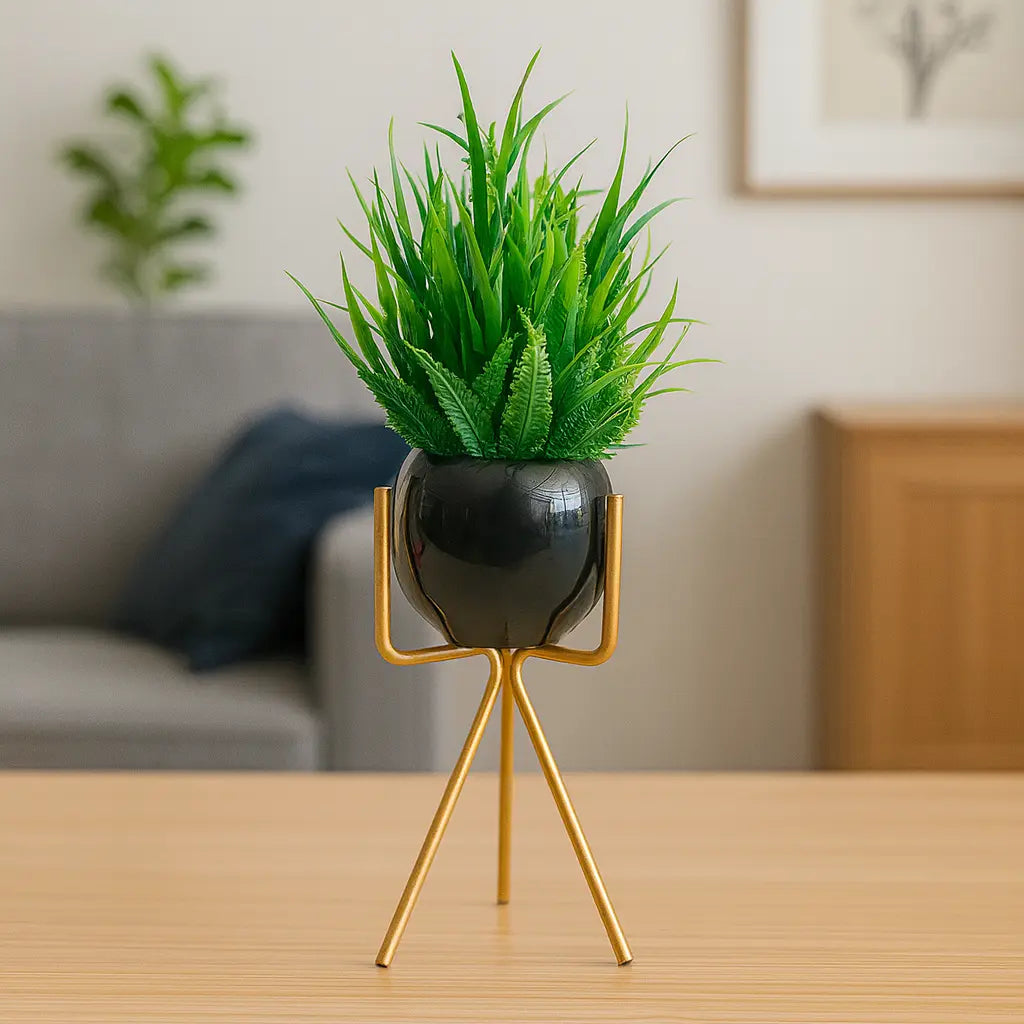 Metal Stand Plant Pot Sparkles