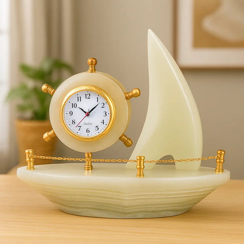 BOAT marble clock Sparkles