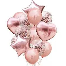 Confetti balloons 14 pcs set Sparkles