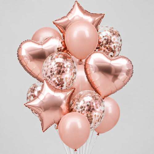 Confetti balloons 14 pcs set Sparkles
