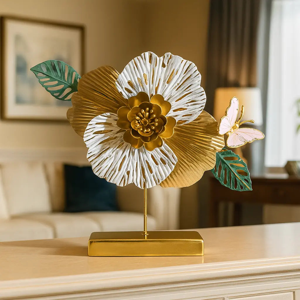 Golden Bloom Butterfly Table Decor Sparkles