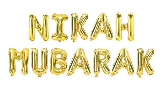 Foil Balloons (Nikkah Mubarak) Sparkles