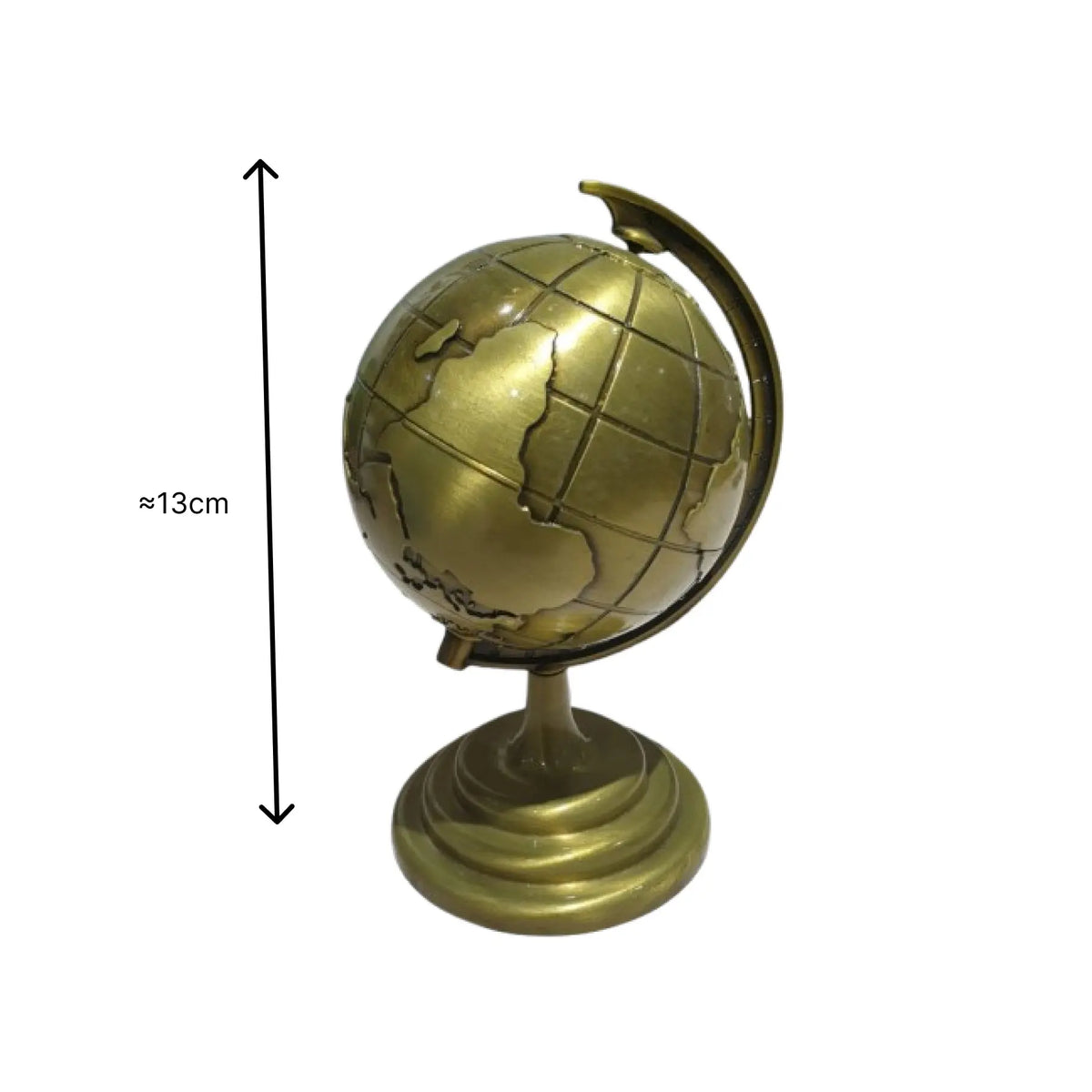 Metal Globe Golden Sparkles