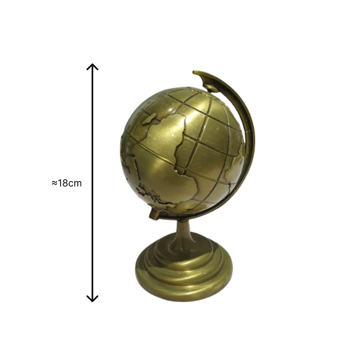 Metal Globe Golden Sparkles