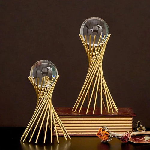 2pcs metal crystal globe set Sparkles
