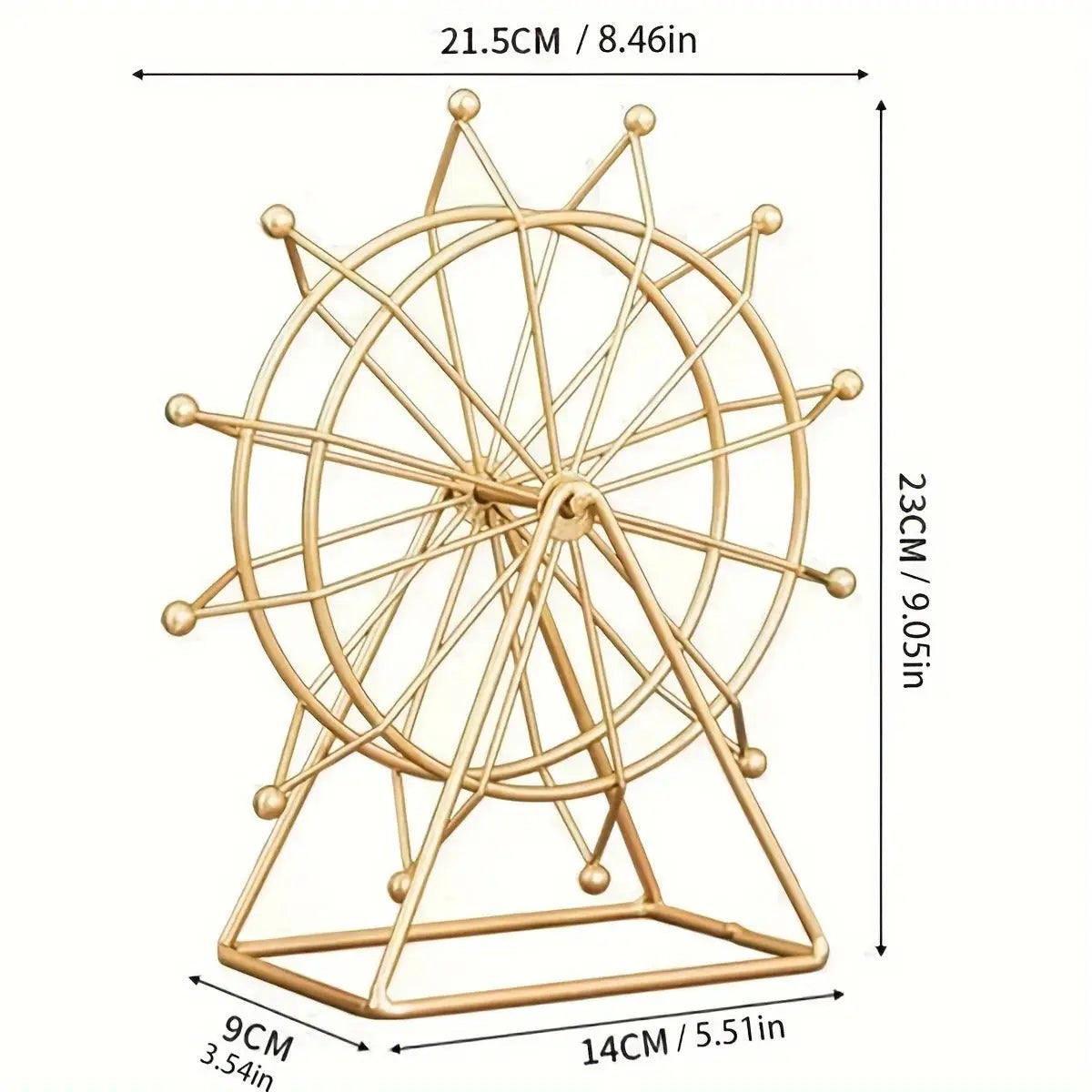 Golden Ferris Wheel Table Decor Sparkles