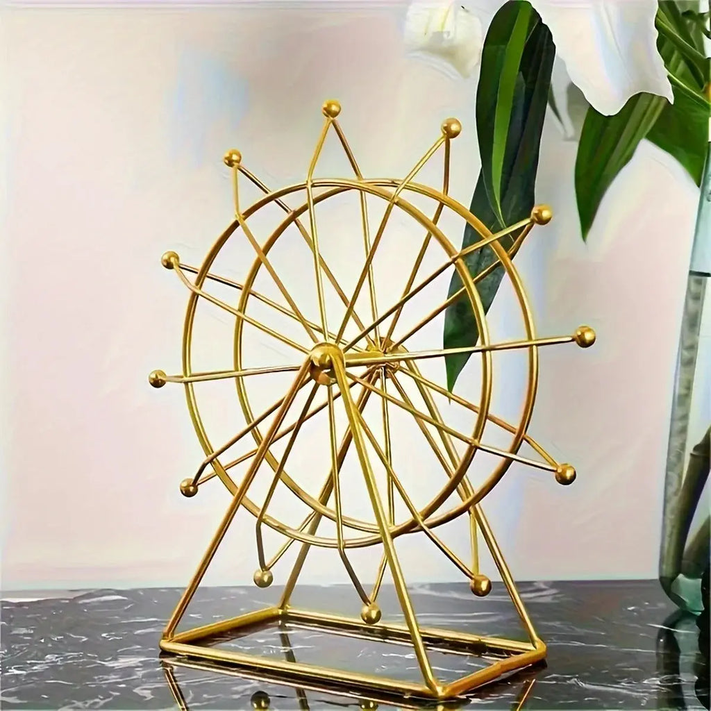 Golden Ferris Wheel Table Decor Sparkles