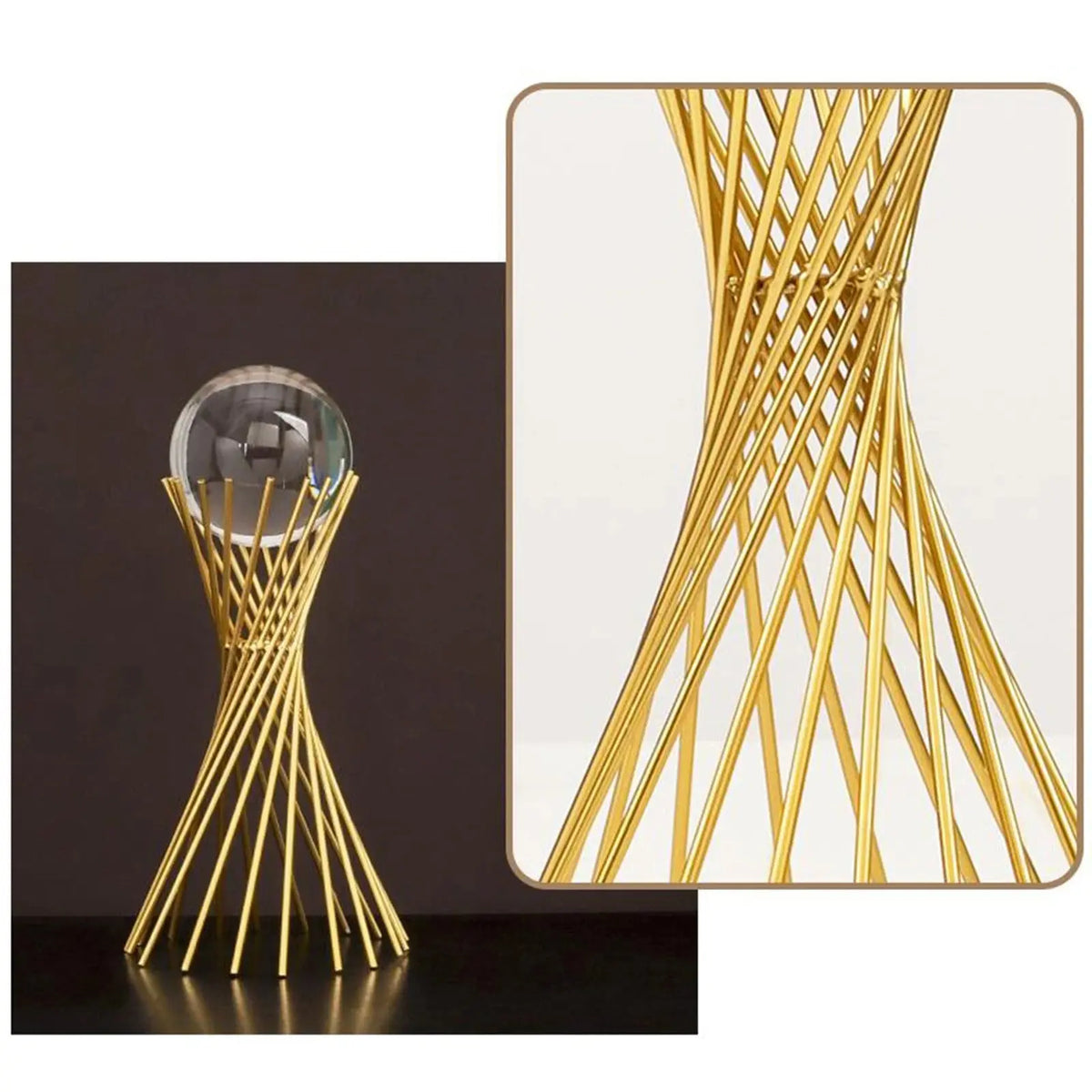 2pcs metal crystal globe set Sparkles